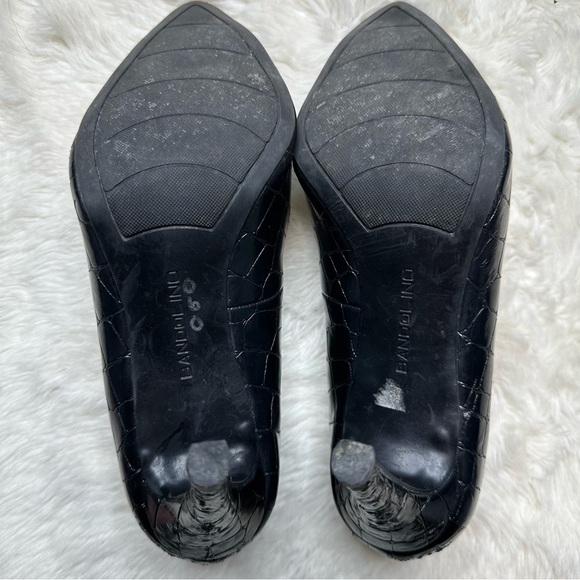 Bandolino Black Heels Pointed Toe Glossy Finish Black Size 9 - Picture 8 of 16